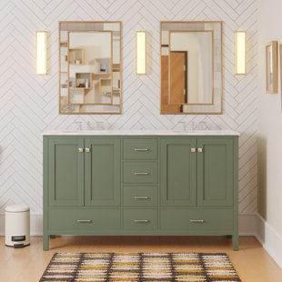 60 Inch Green Double Vanities You'll Love | Wayfair